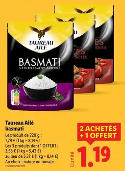 Lidl Taureau Ailé basmati offerta
