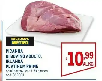 Metro Picanha di bovino adulto offerta