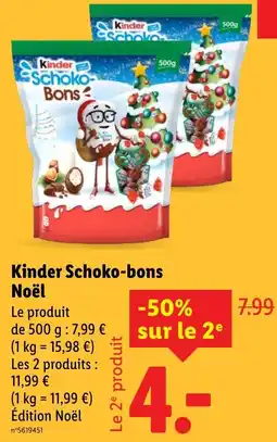 Lidl Kinder Schoko-bons Noël offerta
