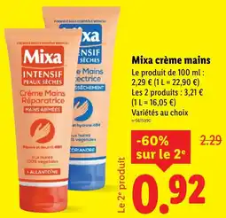 Lidl Mixa crème mains offerta