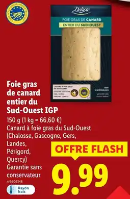 Lidl Foie gras de canard entier du Sud-Ouest IGP offerta