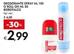 Bennet Deodorante spray o roll on BOROTALCO offerta