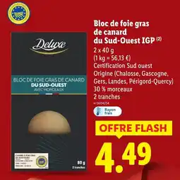 Lidl Bloc de foie gras de canard du Sud-Ouest IGP offerta