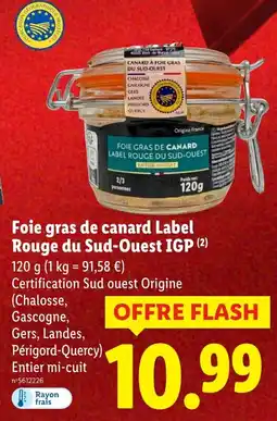 Lidl Foie gras de canard Label Rouge du Sud-Ouest IGP offerta