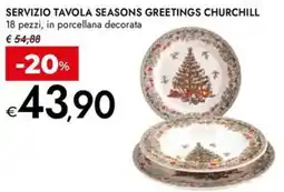 Bennet Servizio tavola seasons greetings churchill offerta