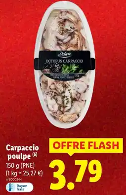 Lidl Carpaccio poulpe offerta