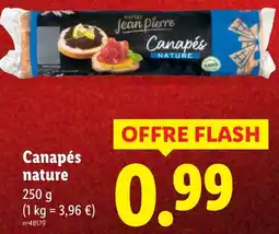 Lidl Canapés nature offerta