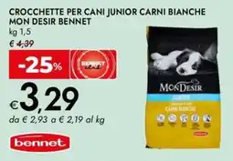 Bennet Crocchette per cani junior carni bianche mon desir BENNET offerta