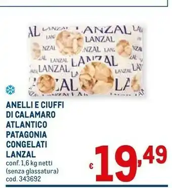 Metro Lanzal anelli e ciuffi di calamaro atlantico patagonia congelati offerta