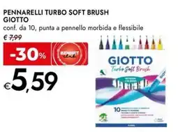 Bennet Pennarelli turbo soft brush GIOTTO offerta