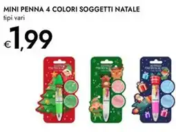 Bennet Mini penna 4 colori soggetti natale offerta