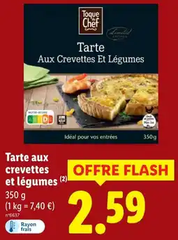 Lidl Tarte aux crevettes et légumes offerta