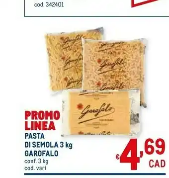 Metro Pasta di semola 3 kg offerta