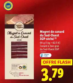 Lidl Magret de canard du Sud-Ouest IGP séché offerta