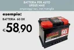Bennet Ursus max batteria 60 DX offerta