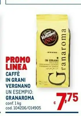 Metro Caffè granaroma in grani 1000 g(ml) offerta