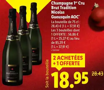 Champagne 1er Cru Brut Tradition Nicolas Gueusquin AOC