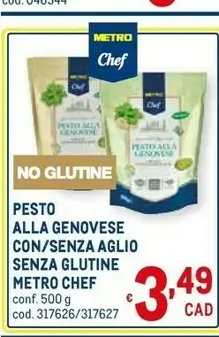 Metro Pesto alla genovese con aglio 500 g offerta