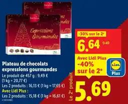 Lidl Plateau de chocolats expressions gourmandes offerta