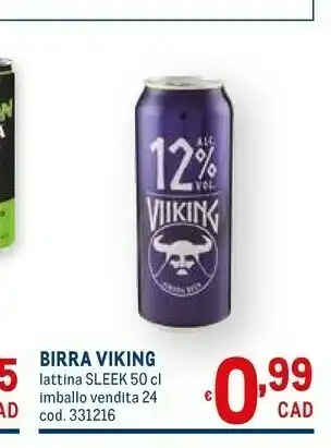 Metro Viking birra 500 ml offerta
