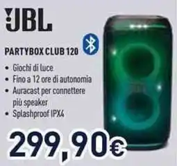 Unieuro JBL PARTYBOX CLUB 120 offerta