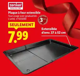 Lidl zenker Plaque à four extensible offerta
