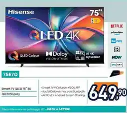 Unieuro Hisense 75E7Q Smart TV QLED 75" 4K offerta