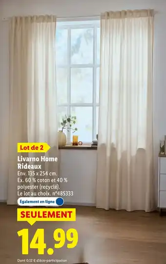 Lot de 2 Livarno Home Rideaux