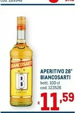 Metro Aperitivo biancosarti offerta