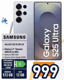 Unieuro SAMSUNG GALAXY S25 ULTRA 5G offerta