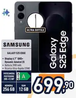 Unieuro SAMSUNG GALAXY S25 EDGE offerta