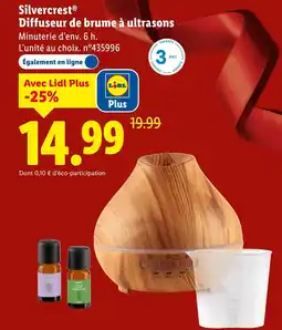Lidl Silvercrest Diffuseur de brume à ultrasons offerta