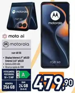 Unieuro motorola razr 60 5G offerta