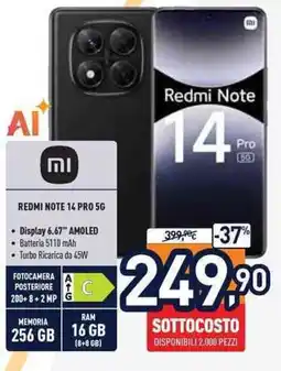Unieuro REDMI NOTE 14 PRO 5G offerta