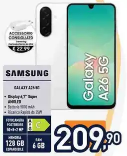 Unieuro SAMSUNG GALAXY A26 5G offerta