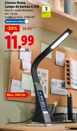 Lidl Livarno Home Lampe de bureau à LED offerta