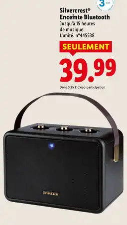 Lidl Silvercrest Enceinte Bluetooth offerta