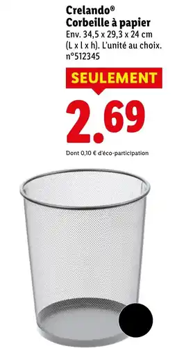 Lidl Crelando Corbeille à papier offerta
