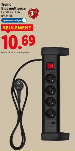 Lidl Tronic Bloc multiprise offerta
