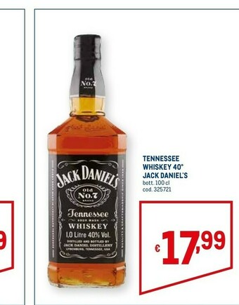 Metro Jack daniel's - tennessee whiskey offerta