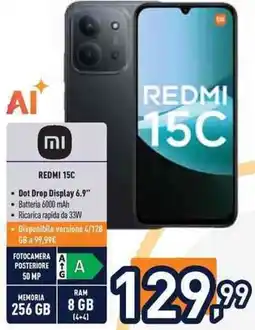 Unieuro Xiaomi REDMI 15C offerta