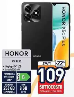 Unieuro HONOR X5C PLUS offerta