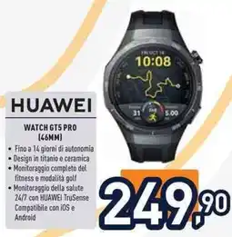 Unieuro HUAWEI WATCH GT5 PRO (46MM) offerta