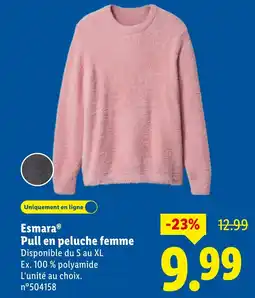 Lidl Esmara Pull en peluche femme offerta