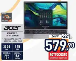 Unieuro acer ASPIRE GO 15 (AG15-42P-R909) offerta