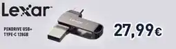 Unieuro Lexar PENDRIVE USB+ TYPE-C 128GB offerta