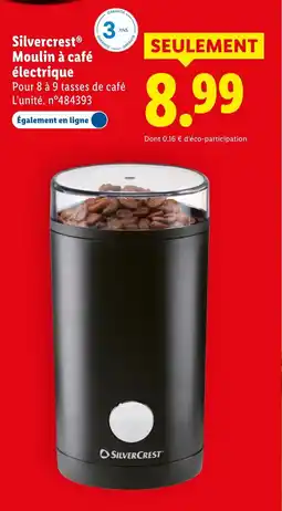 Lidl Silvercrest Moulin à café électrique offerta