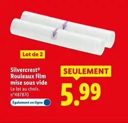 Lidl Silvercrest Rouleaux film mise sous vide offerta