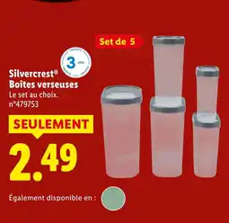Lidl Silvercrest Boîtes verseuses offerta