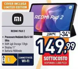 Unieuro Xiaomi REDMI PAD 2 offerta